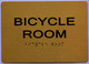 Bicycle Room Sign -Tactile Signs  The Sensation line Ada sign