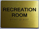 Recreation Room Sign -Tactile Signs Tactile Signs   The Sensation line Ada sign
