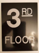 Floor number Signage- Three (3) Signage Engraved (PLASTIC)