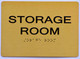 Storage Room Sign -Tactile Signs   The Sensation line Ada sign