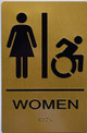 Women ACCESSIBLE Restroom Sign  Tactile Signs  The Sensation line  Braille sign