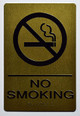 NO Smoking Gold Sign Ada Sign