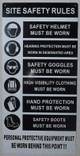 SIGNAGE  PPE  - Site Safety Rules