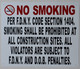 NO Smoking  -DOB NYC Compliance sign