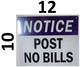 SIGN POST NO BILLS