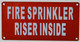 FIRE Sprinkler Riser Inside SIGNAGE