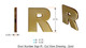 Apartment Number Sign Letter R Gold