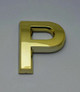 Apartment Number Sign Letter P Gold