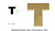 Apartment Number Letter T Gold