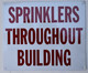 Sprinkler Throughout Building SIGNAGE