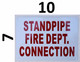 Standpipe FIRE Department Connection   BUILDING SIGNAGE