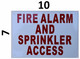 SIGN FIRE Alarm and Sprinkler Access