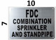 SIGN FDC Combination Sprinkler and Standpipe Sign