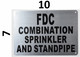 FDC combination sprinkler and standpipe SIGNAGE