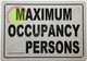 SIGNAGE  Maximum Occupancy