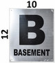 Basement Floor Number Signage