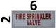 SIGN FIRE Sprinkler Valve Sign
