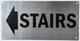 SIGN Stairs Arrow Left Silver,