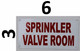 Sprinkler Valve Room FIRE DEPT SIGNAGE