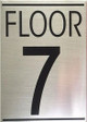 FLOOR SEVEN 7 SIGN -Delicato line