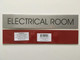 ELECTRICAL ROOM SignageAGE - Delicato line (BRUSHED ALUMINUM,)