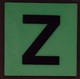 PHOTOLUMINESCENT DOOR IDENTIFICATION LETTER Z Signageage/ GLOW IN THE DARK "DOOR NUMBER" Signageage