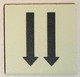 PHOTOLUMINESCENT DOOR IDENTIFICATION LETTER TWO ARROW DOWN Sign/ GLOW IN THE DARK "DOOR NUMBER" Sign