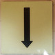 PHOTOLUMINESCENT DOOR IDENTIFICATION LETTER "One Arrow Down size" Sign/ GLOW IN THE DARK "DOOR NUMBER" Sign