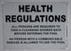 Health REGULATIONS Requi to TAKE Cleansing Shower Bath Before Entering The Pool Sign