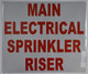 Main Electrical Sprinkler Riser Sign