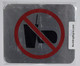 SIGN NO Drink and Food Symbol  (Brush Silver,Double Sided Tape, Aluminium-Rust Free)-The Gallery LINE