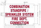 SIGN Combination Standpipe/Sprinkler System FIRE Department Connection