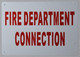 Fire Department Connection Sign Sign