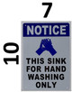 This Sink for Hand Washing ONLY  with English Text and Symbol