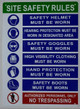 PPE Sign - Site Safety Rules Sign