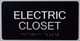Electric Closet Sign- The Sensation line -Tactile Signs Ada sign