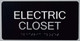 Electric Closet Signage- The Sensation line -Tactile Signages  Braille Signage