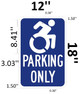 Handicap"Parking ONLY"  Blue