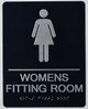 Women'S Fitting Room ACCESSIBLE with Symbol   Braille Signage -Tactile Signages Tactile Signages-The Sensation line  Braille Signage