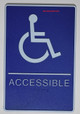 Ada Sign ADA Wheelchair Accessible Restroom Sign-Tactile Signs  with Tactile Graphic - The Deep  Blue ADA line Blue