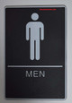 ADA Men & Women Restroom Signage with Tactile Graphic - Tactile Signages  The Standard ADA line  Braille Signage