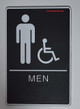 ADA Men Accessible Restroom Signage with Braille and Double Sided Tap -Tactile Signages  The Standard ADA line  Braille Signage