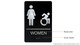 ADA Women Accessible Restroom Signage with Braille and Double Sided Tap -Tactile Signages  The Standard ADA line  Braille Signage