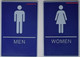 ADA Men & Women Restroom Sign with Tactile Graphic -Tactile Signs  The deep Blue ADA line Ada sign