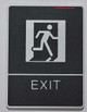 ADA EXIT SIGNAGE with Tactile Graphic -Tactile SIGNAGEs  The Leather Sheffield ADA line  Braille SIGNAGE