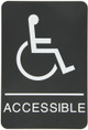 ADA-Braille Tactile Signage, Legend"(Handicapped) ACCESSIBLE" with Wheelchair/Handicapped Graphic Signage - The Standard ADA-line  Braille Signage