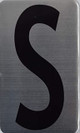 House Number Letter Sign/Apartment Number Letter Sign- Letter S (Silver, Size 3x5) -The Hippo LINE