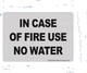 In CASE of FIRE - USE NO Water Signage