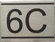 APARTMENT Number Sign  -6C