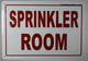 Sprinkler Room SIGNAGE Engineer Grade Reflective Aluminum SIGNAGE
